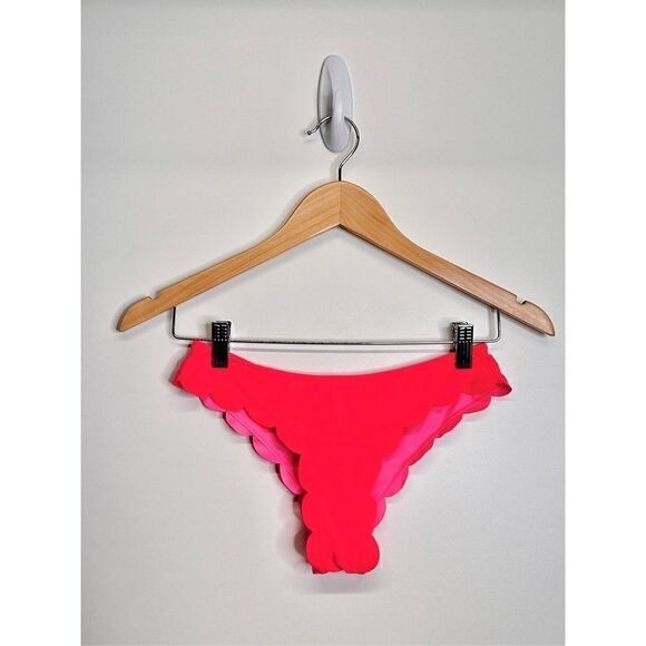Victoria’s Secret PINK Bikini Bottom Scalloped HOT PINK Swimwear Size XS - Picture 2 of 6